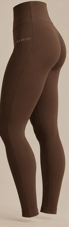 Espresso high-waist leggings, side view