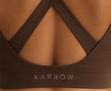 Close-up of the cross-back straps
